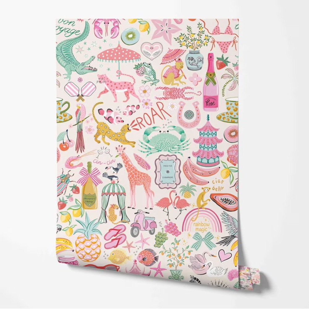 Colorful Conversational Collage Wallpaper